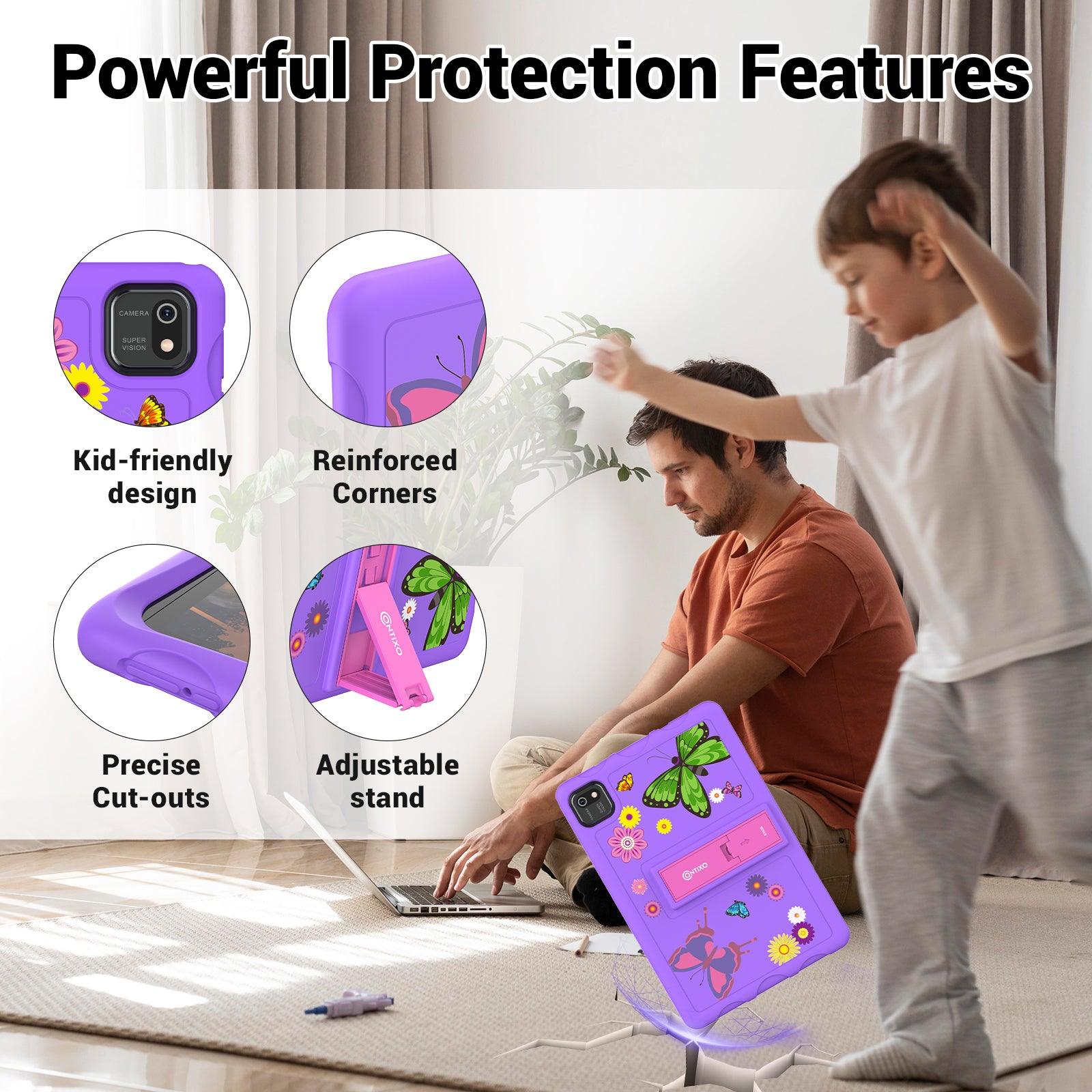 K103-A Purple 10-Inch Kids 64GB HD Tablet - Loomini