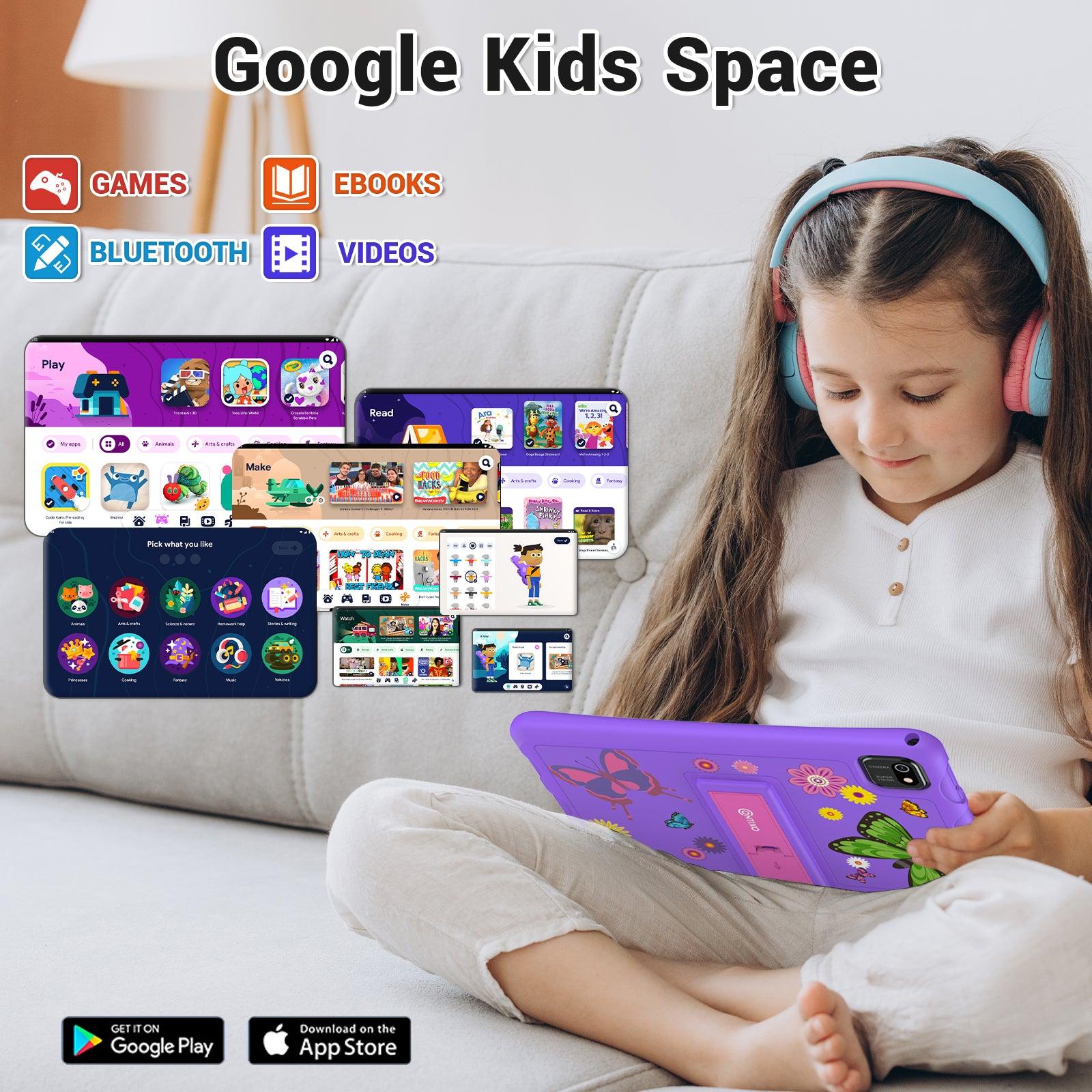 K103-A Purple 10-Inch Kids 64GB HD Tablet - Loomini