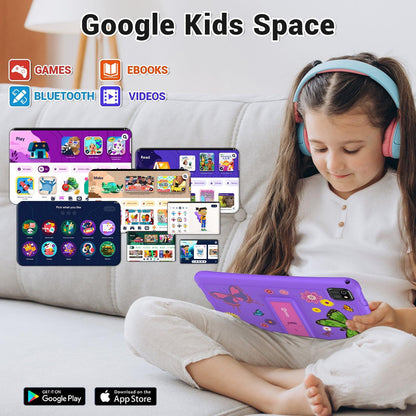 K103-A Purple 10-Inch Kids 64GB HD Tablet - Loomini