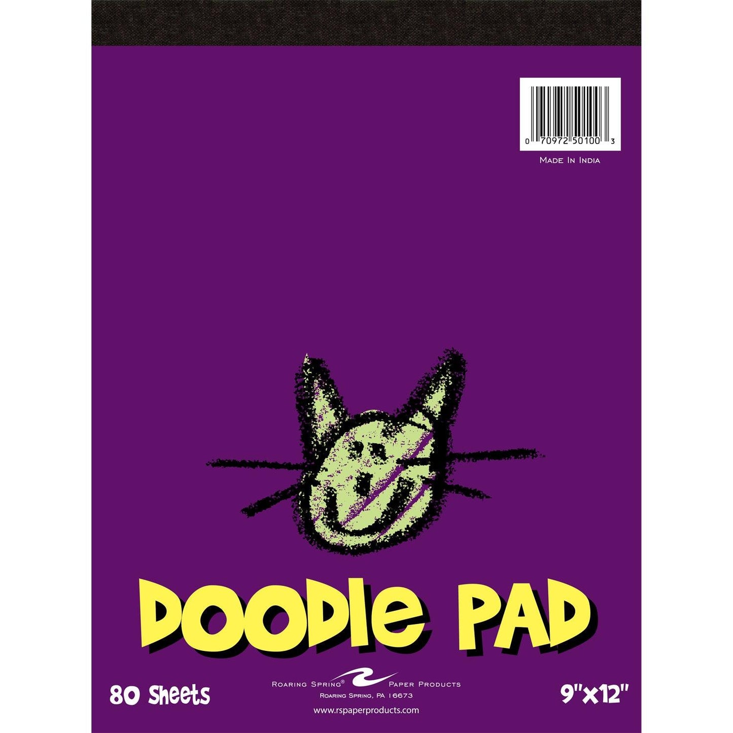 Kid's Doodle Pad, 9" x 12", 80 Sheets, Pack of 6 - Loomini