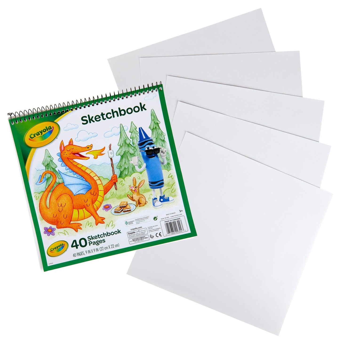 Kid's Sketchbook, 40 Pages, Pack of 12 - Loomini