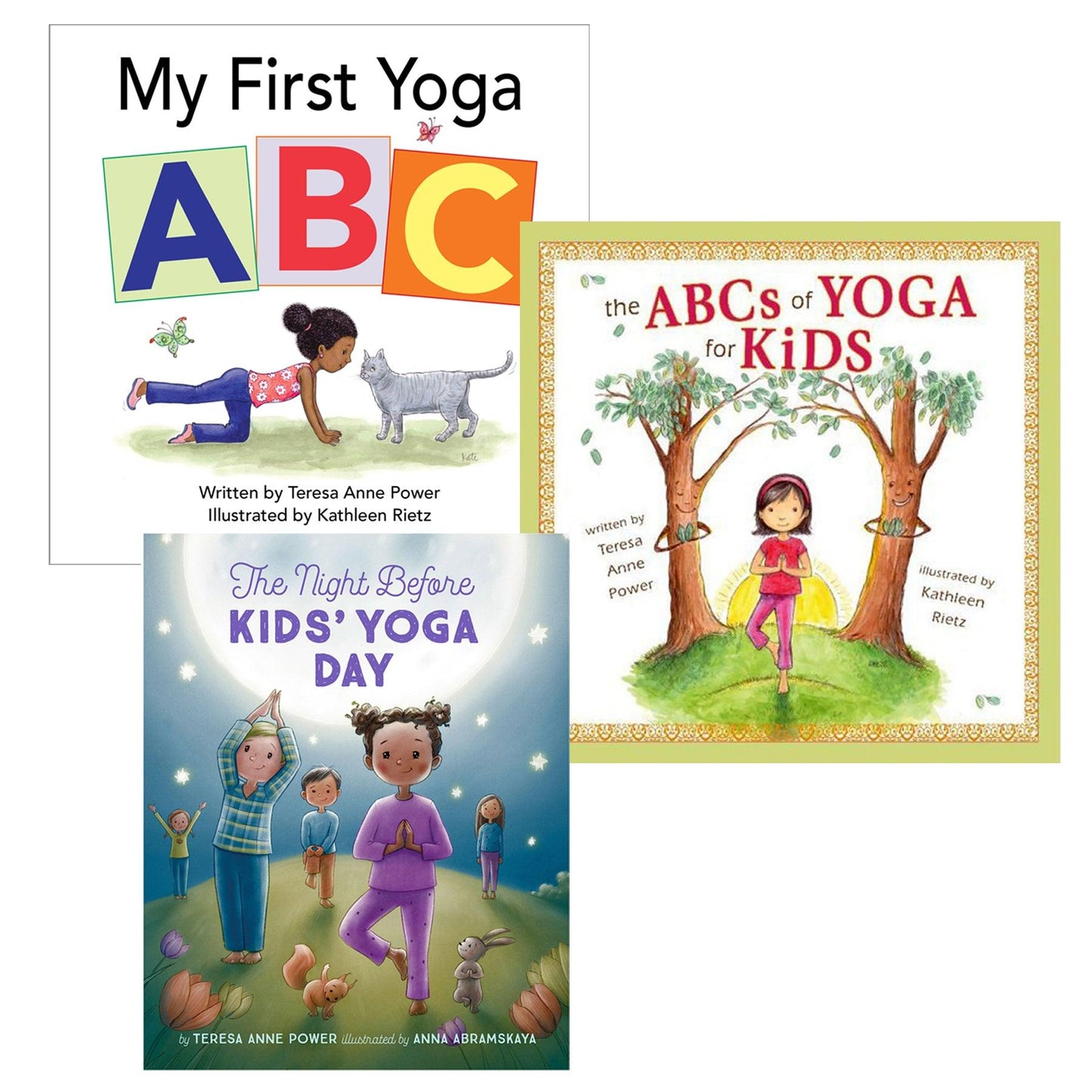 Kid's Yoga Book Set, 3 Books - Loomini