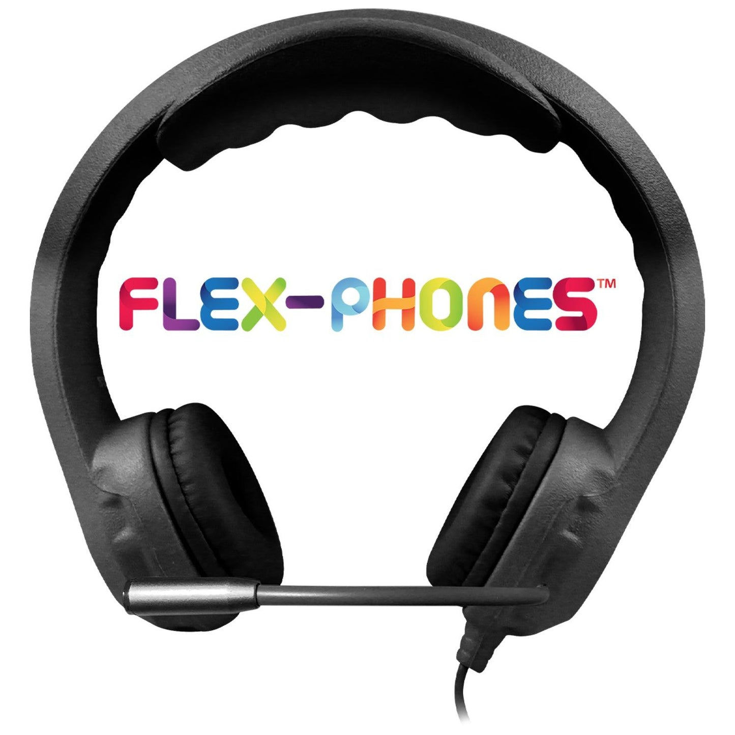 Kids Black Flex-Phone TRRS Headset with Gooseneck Microphone - Loomini