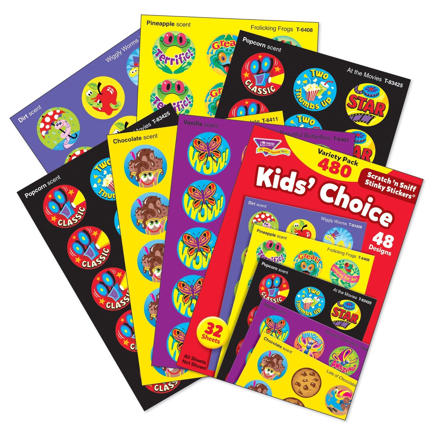 Kids' Choice Stinky Stickers® Variety Pack, 480 Per Pack, 2 Packs - Loomini