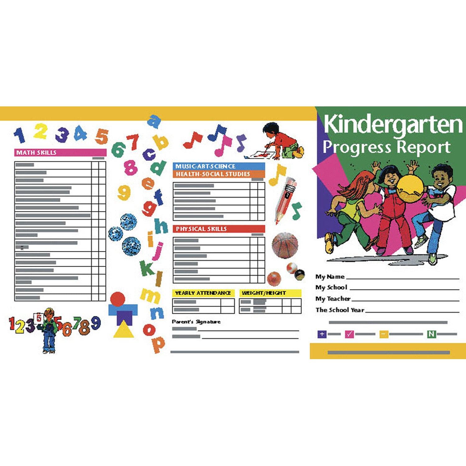 Kindergarten Progress Report, 10 Per Pack, 6 Packs - Loomini