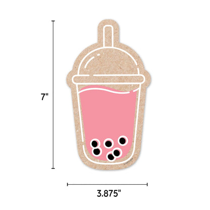 Krafty Pop! Boba Cups 6" Designer Cut-Outs, 36 Per Pack, 3 Packs - Loomini