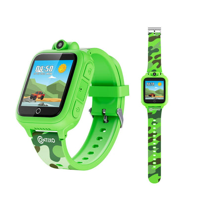 KW1 Smart Watch for Kids with Educational Games, HD Touch Screen, Camera, and MP3 Music Player, Green - Loomini