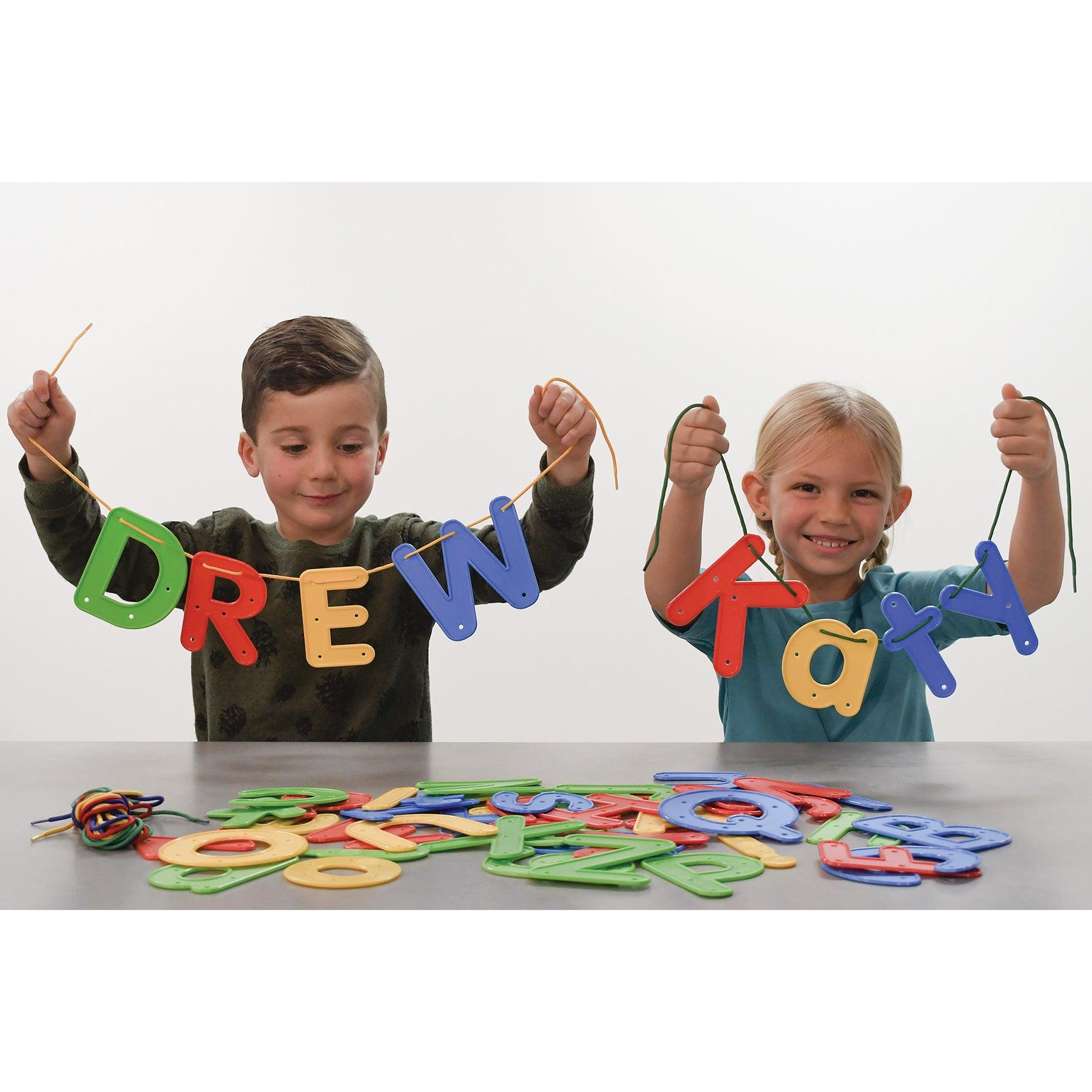 Lacing Alphabet - Uppercase and Lowercase - Set of 52 - Loomini