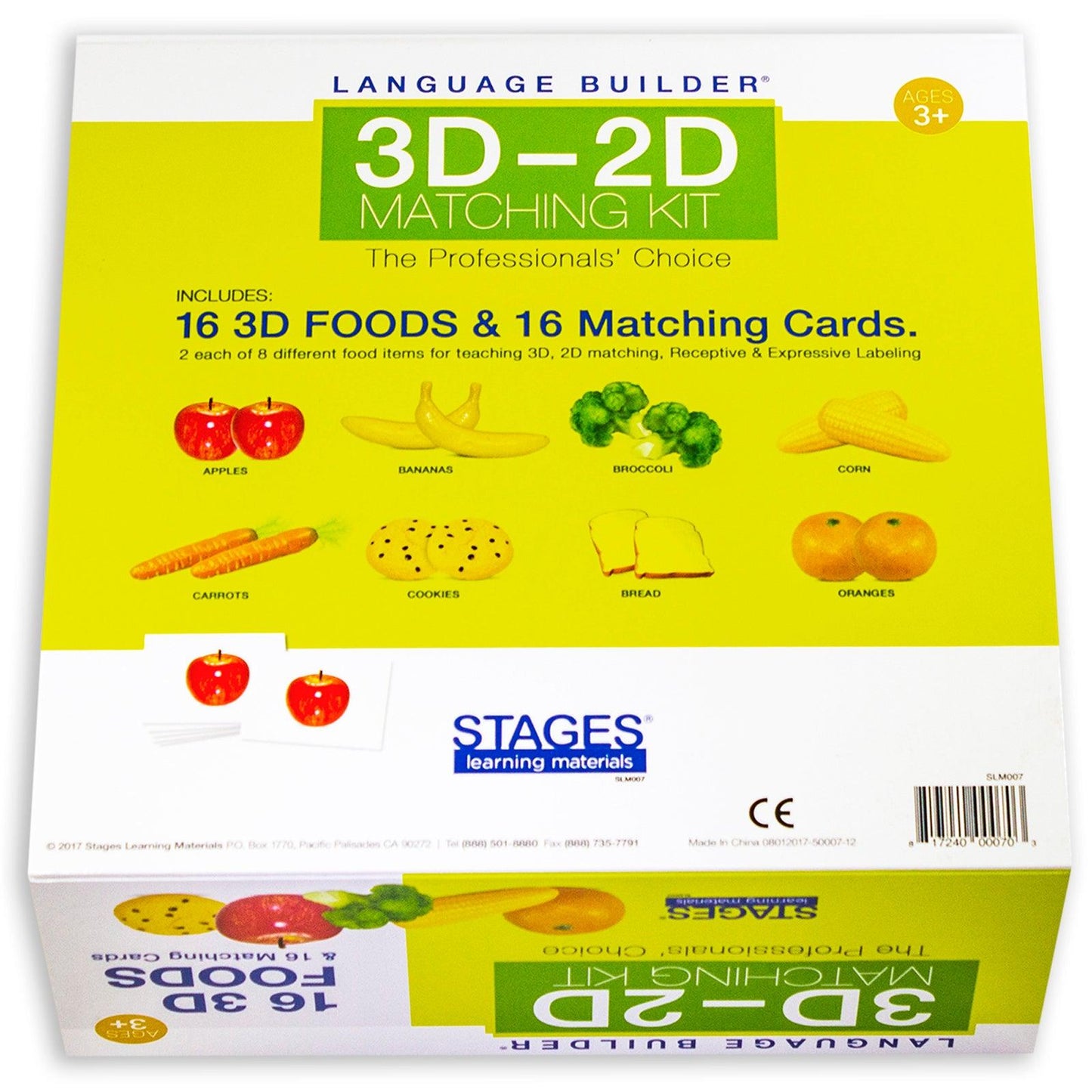 Language Builder® 3D-2D Matching Kit, Foods - Loomini