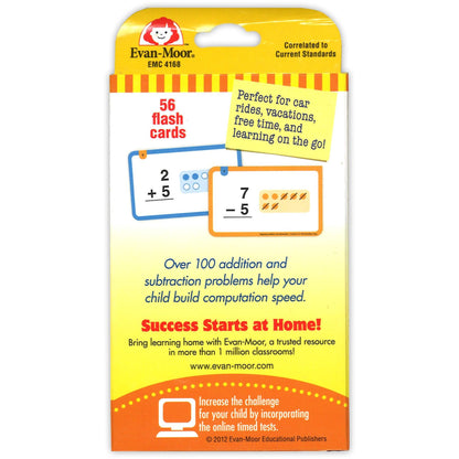 Learning Line: Addition and Subtraction Facts to 10, Grade 1+ (Age 5+) - 56 Flashcards Per Pack, 6 Packs - Loomini