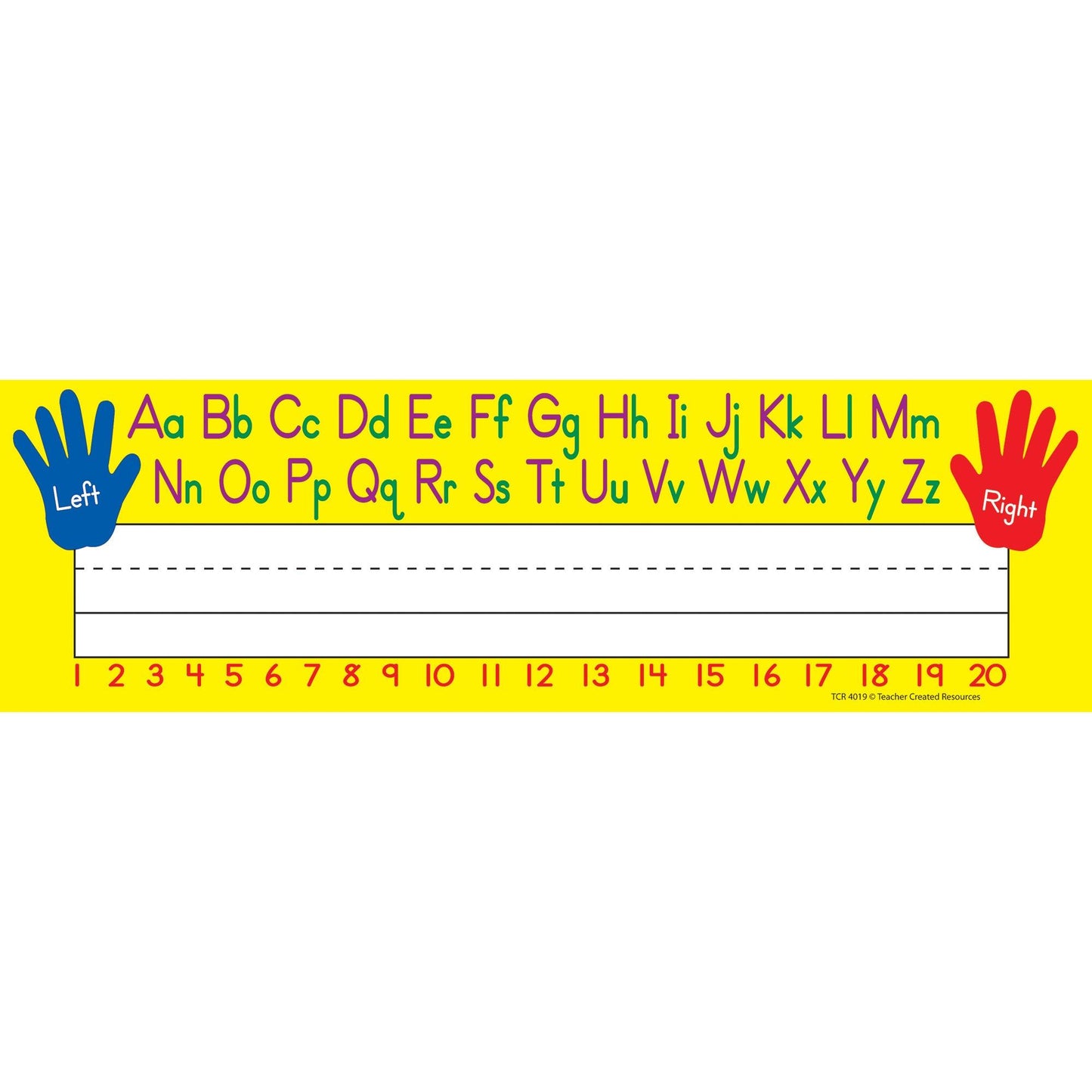 Left/Right Alphabet Name Plates, 36 Per Pack, 6 Packs - Loomini