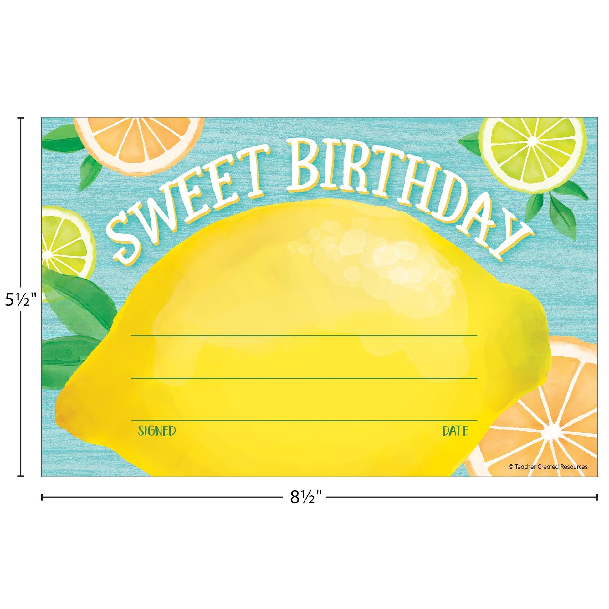 Lemon Zest Sweet Birthday Awards, 30 Per Pack, 6 Packs - Loomini