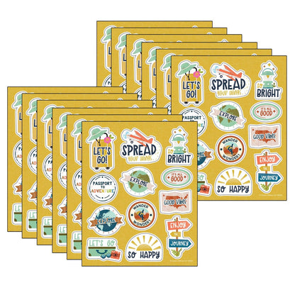 Let's Explore Think Positive Motivational Stickers, 72 Per Pack, 12 Packs - Loomini