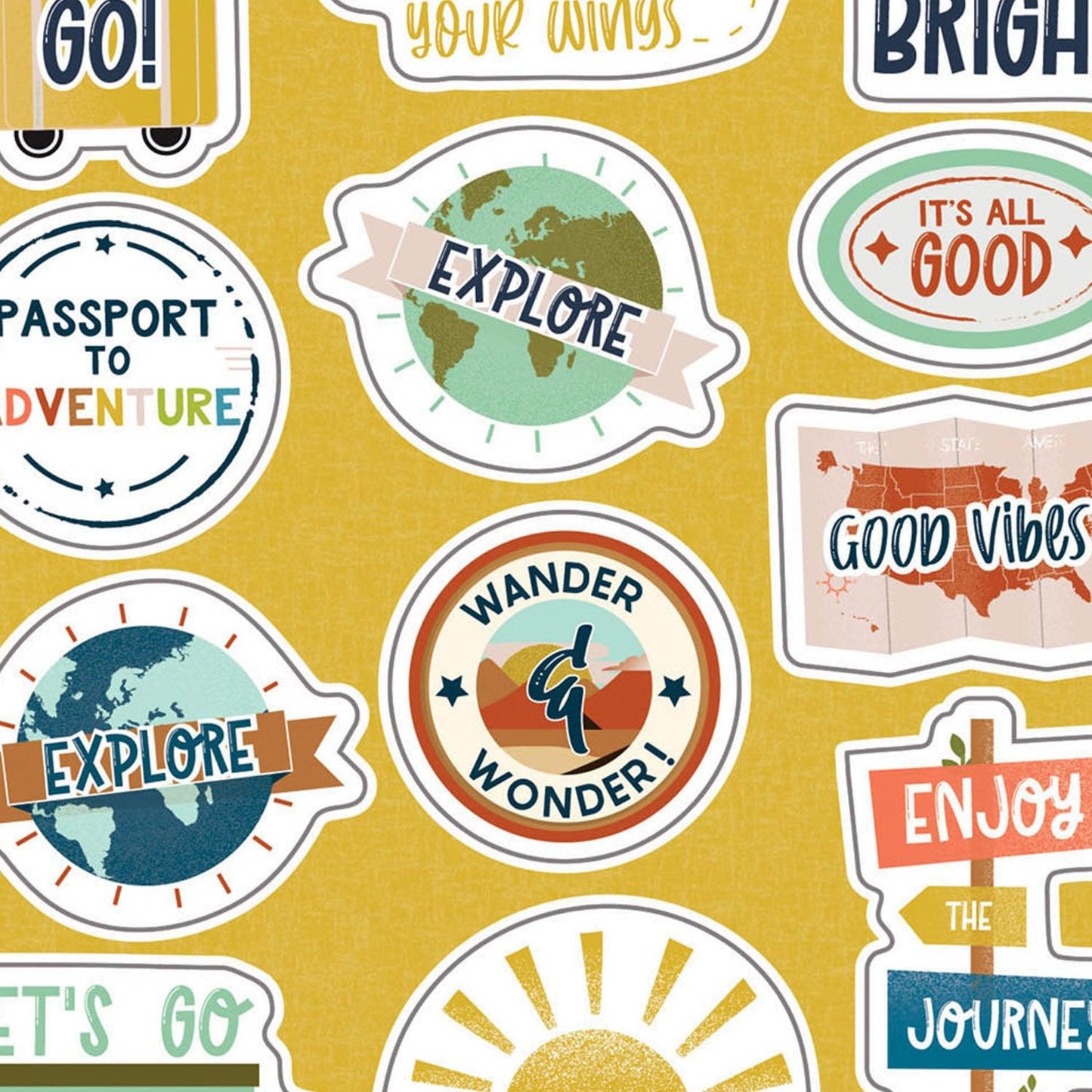 Let's Explore Think Positive Motivational Stickers, 72 Per Pack, 12 Packs - Loomini