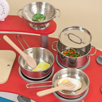 Let's Play House! Stainless Steel Pots & Pans Play Set - Loomini