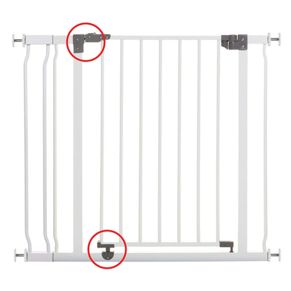 Liberty 29.5-36.5in Auto Close Metal Baby Safety Gate - White - Loomini