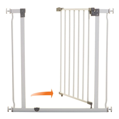 Liberty 29.5-36.5in Auto Close Metal Baby Safety Gate - White - Loomini