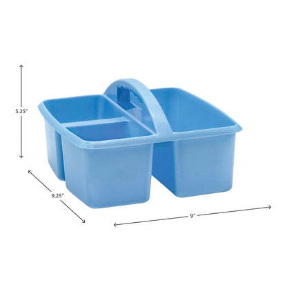 Light Blue Plastic Storage Caddy, Pack of 6 - Loomini