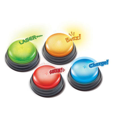 Lights and Sounds Answer Buzzers, Set of 4 - Loomini