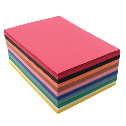 Lightweight Construction Paper, 10 Assorted Colors, 6" x 9", 500 Sheets - Loomini