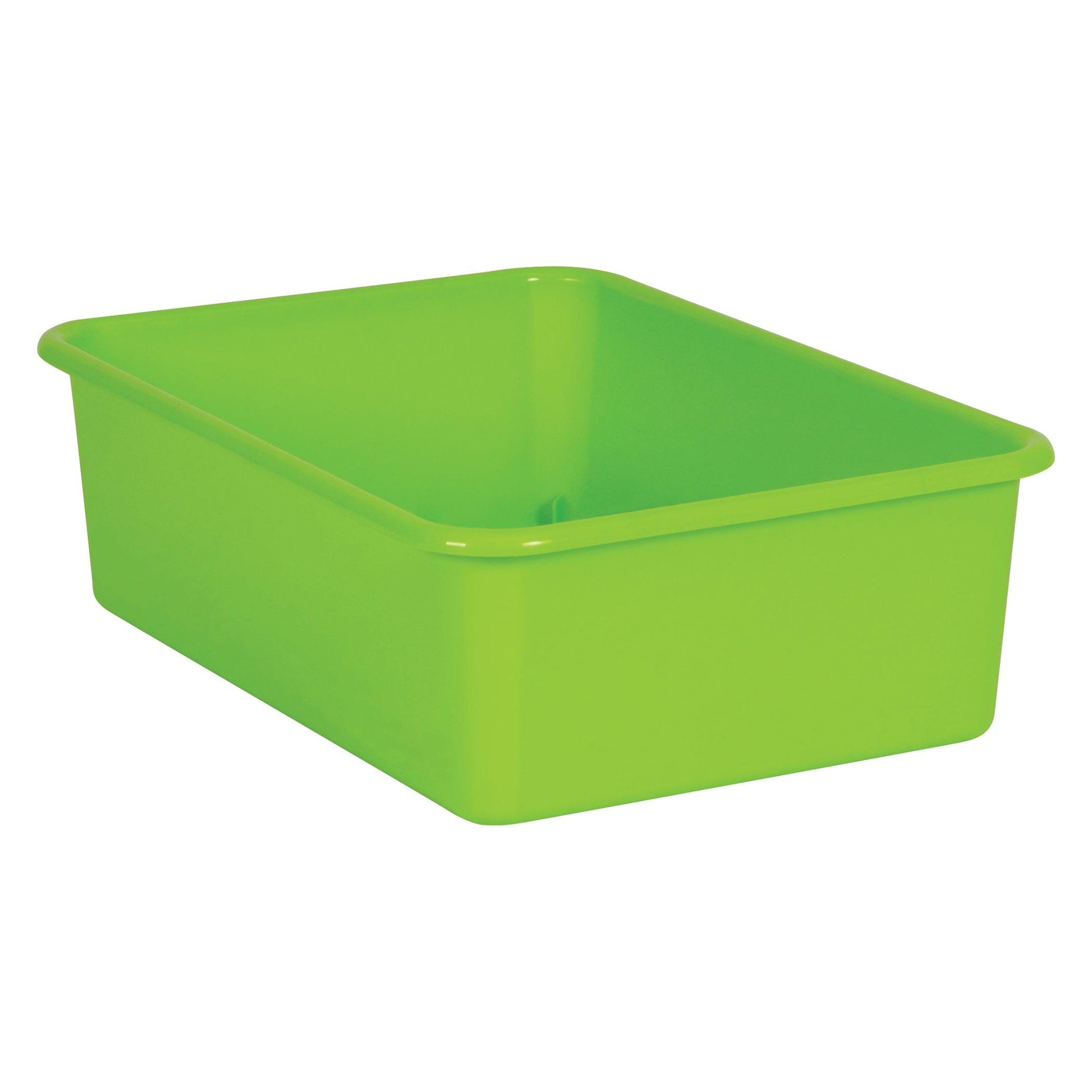 Lime Large Plastic Storage Bin, Pack of 3 - Loomini