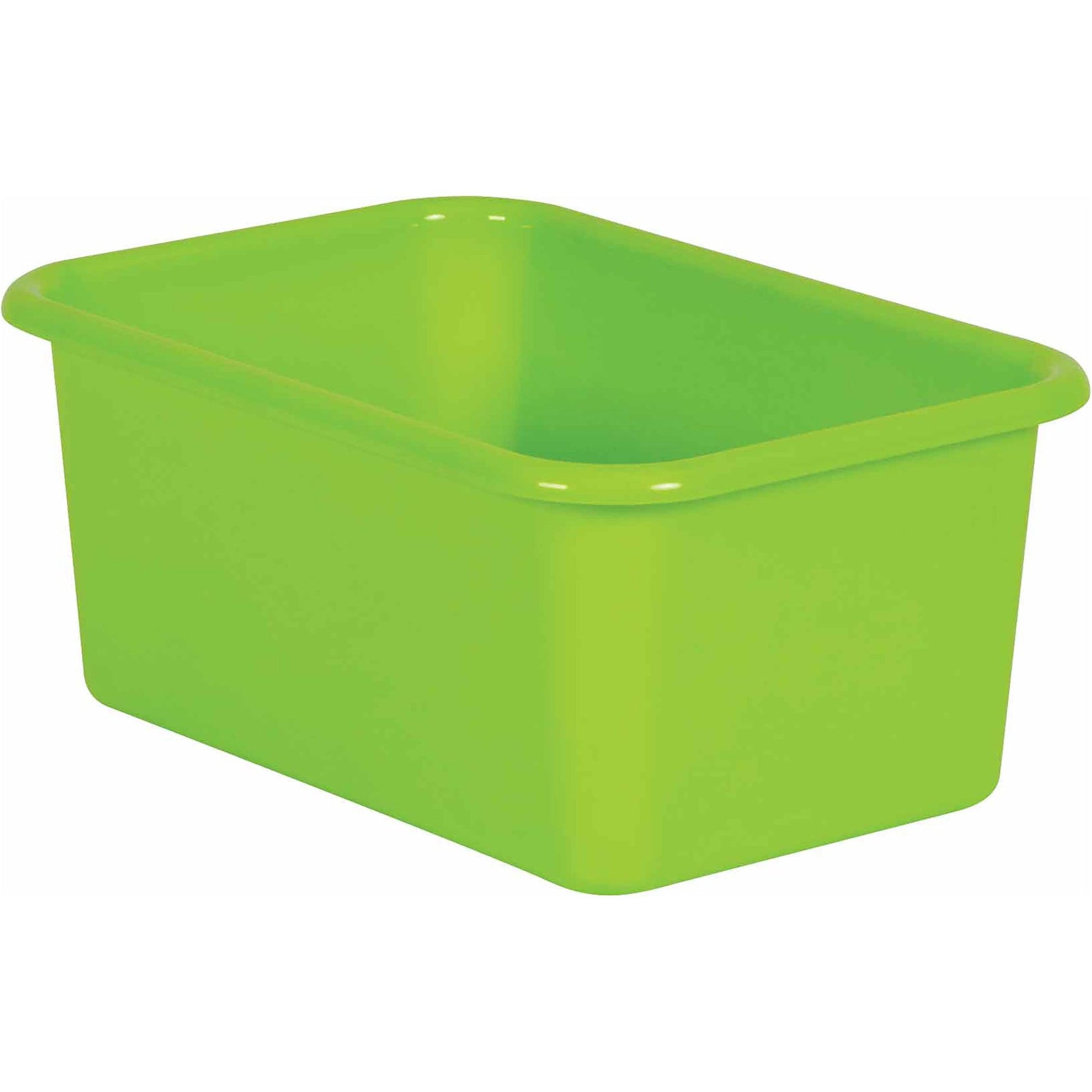 Lime Small Plastic Bin, Pack of 6 - Loomini