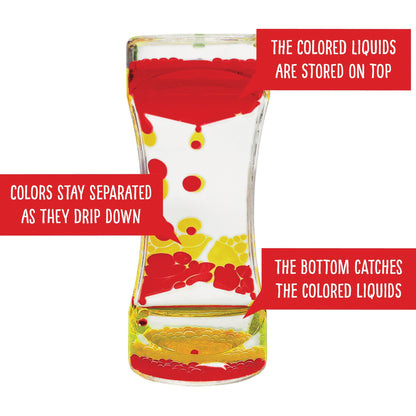 Liquid Motion Bubbler, Red & Yellow, Pack of 6 - Loomini