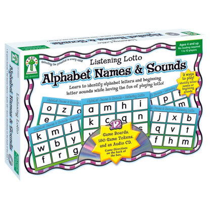 Listening Lotto: Alphabet Names & Sounds Board Game, Grade PK-1 - Loomini