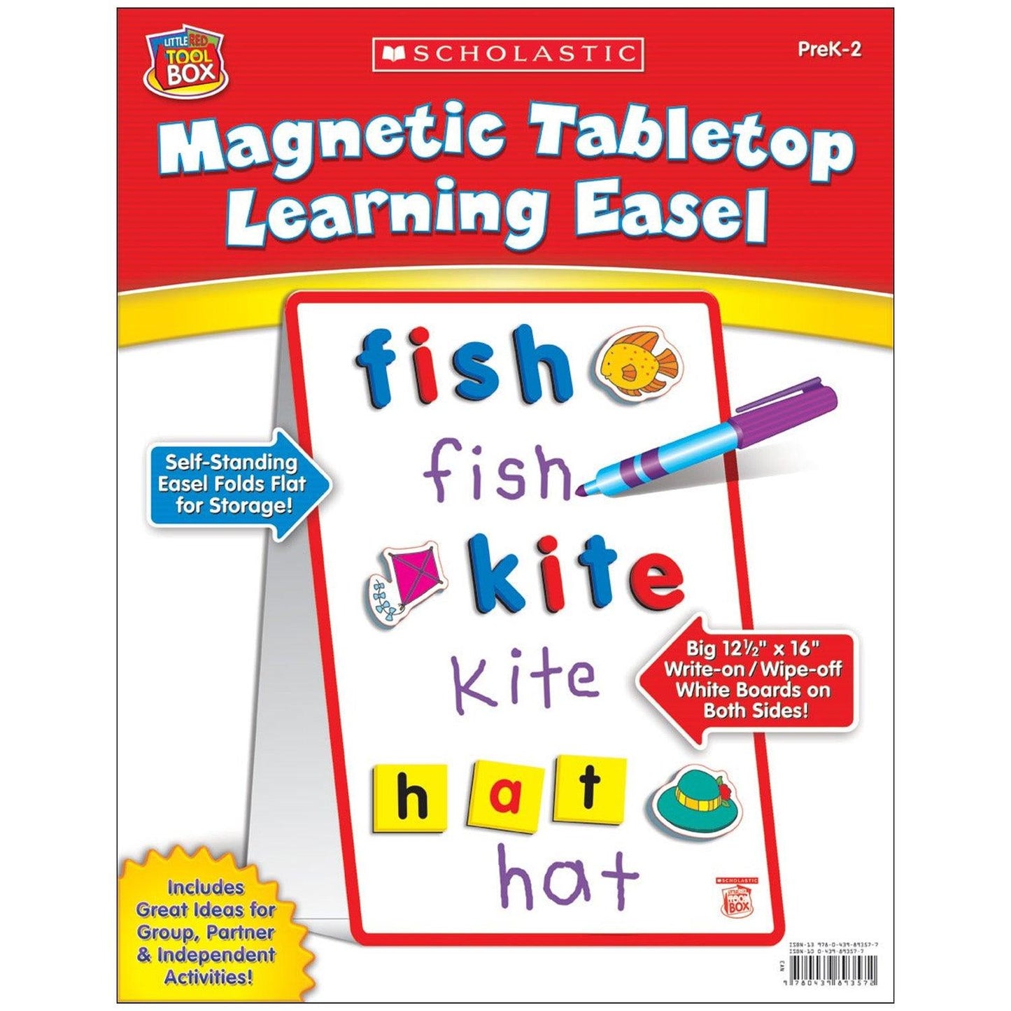 Little Red Tool Box Magnetic Tabletop Learning Easel, Pack of 2 - Loomini