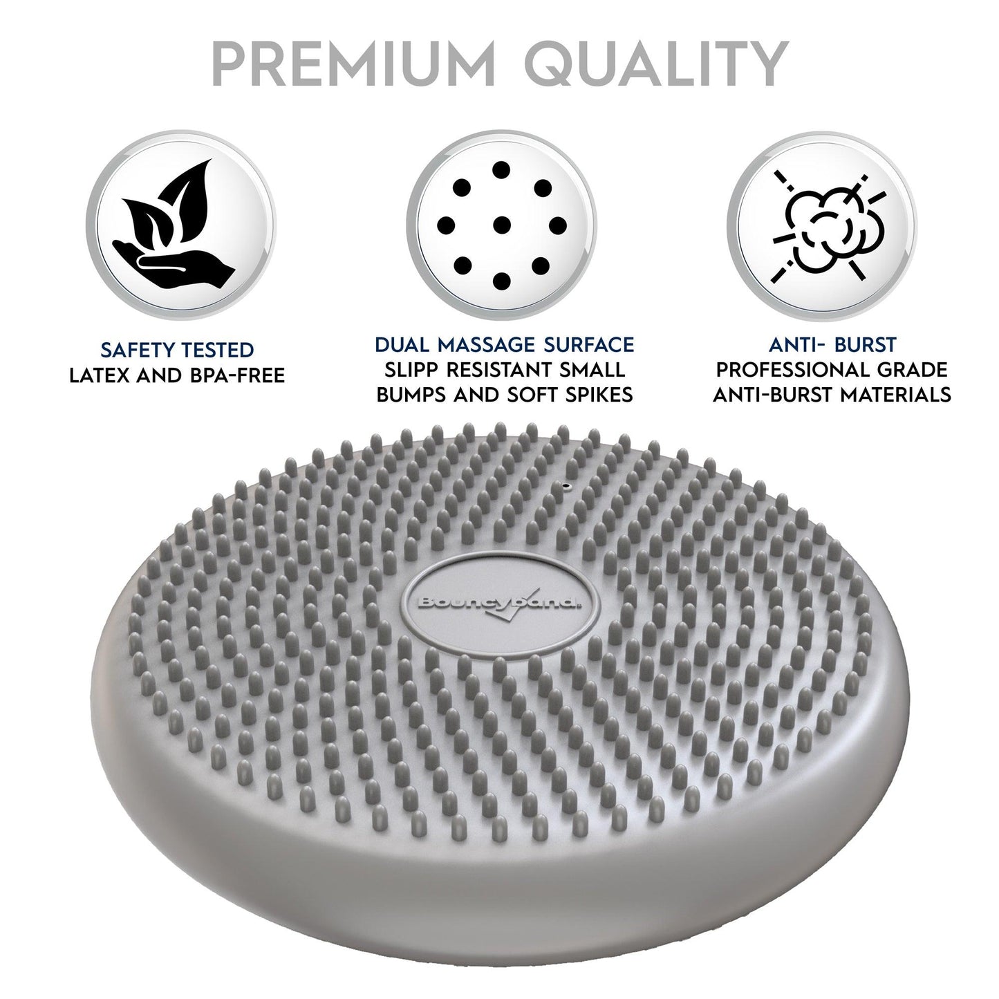 Little Wiggle Seat Sensory Cushion, Silver - Loomini