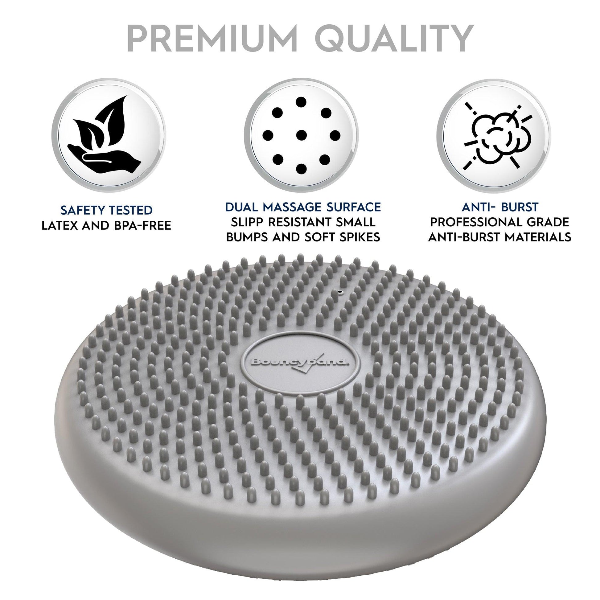 Little Wiggle Seat Sensory Cushion, Silver - Loomini