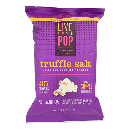 Live Love Pop Truffle Salt Delicious Gourmet Popcorn - Case Of 24 - 1.0 Oz - Loomini