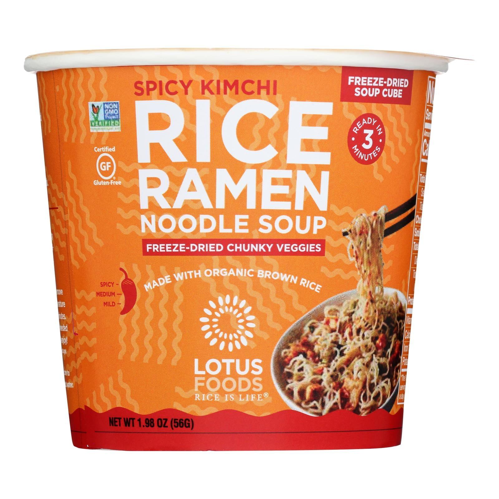 Lotus Foods - Ramen Cup Spicy Kmchi - Case Of 6-1.98 Oz - Loomini