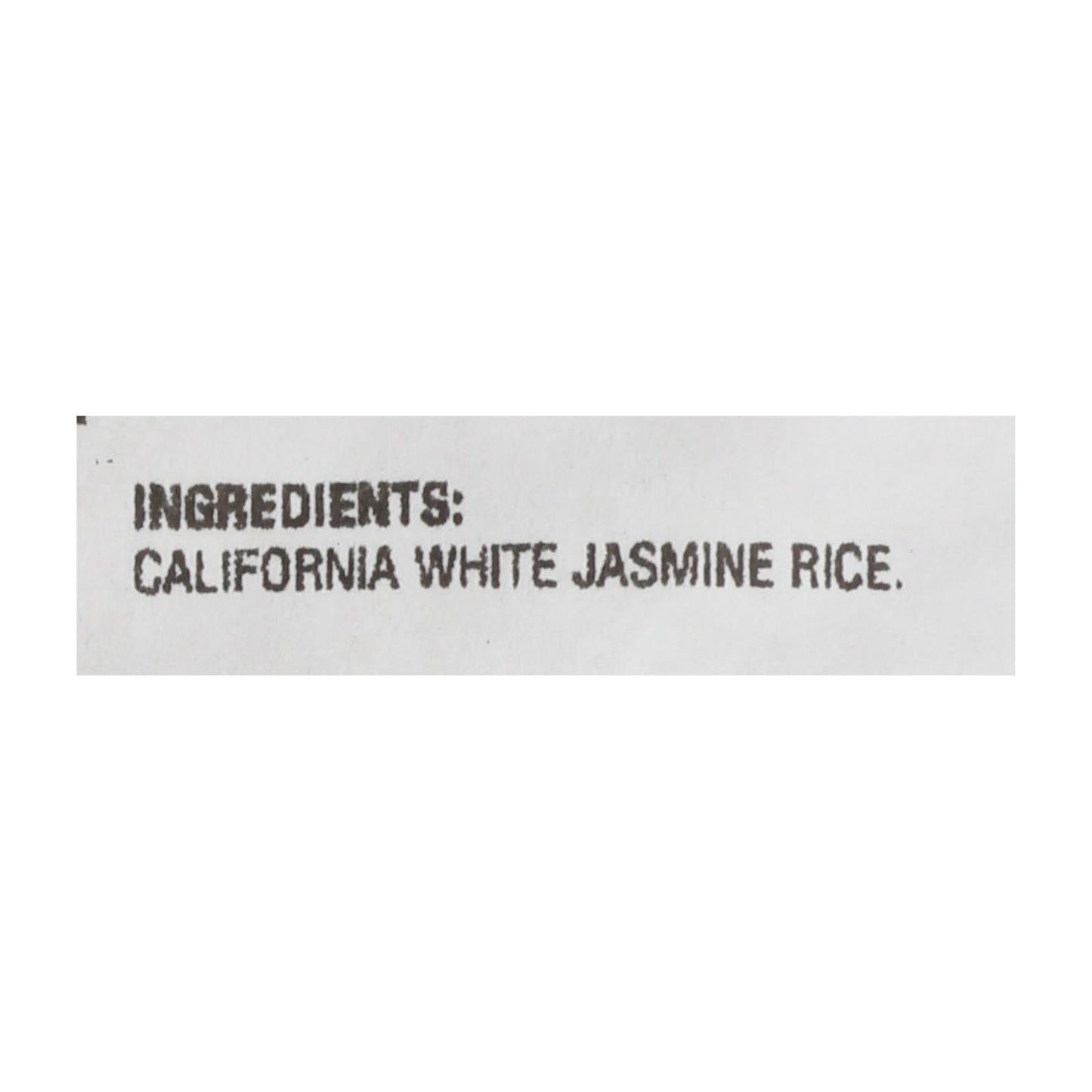 Lundberg Family Farms Ecofarmed Rice Jasmine White - Single Bulk Item - 25lb - Loomini