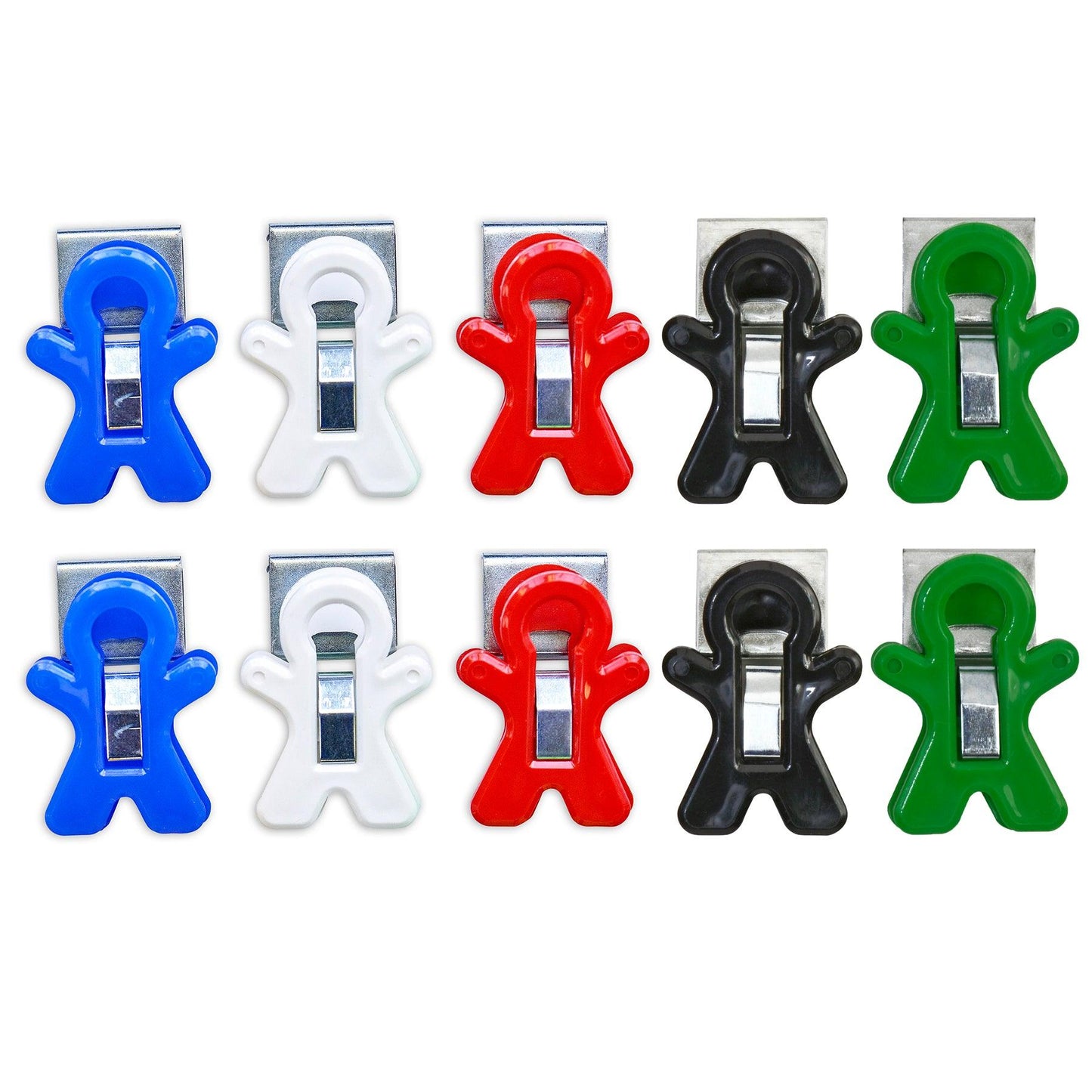 Magnet Man Magnetic Clip, Assorted Colors, Pack of 10 - Loomini