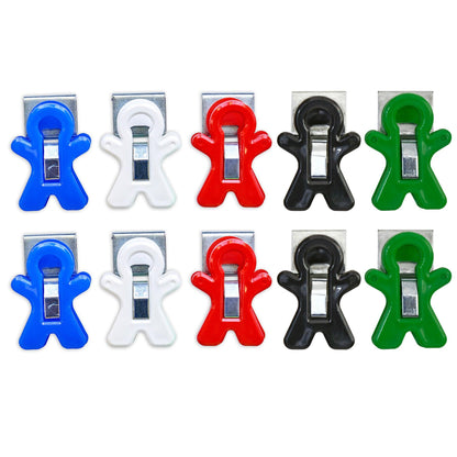 Magnet Man Magnetic Clip, Assorted Colors, Pack of 10 - Loomini