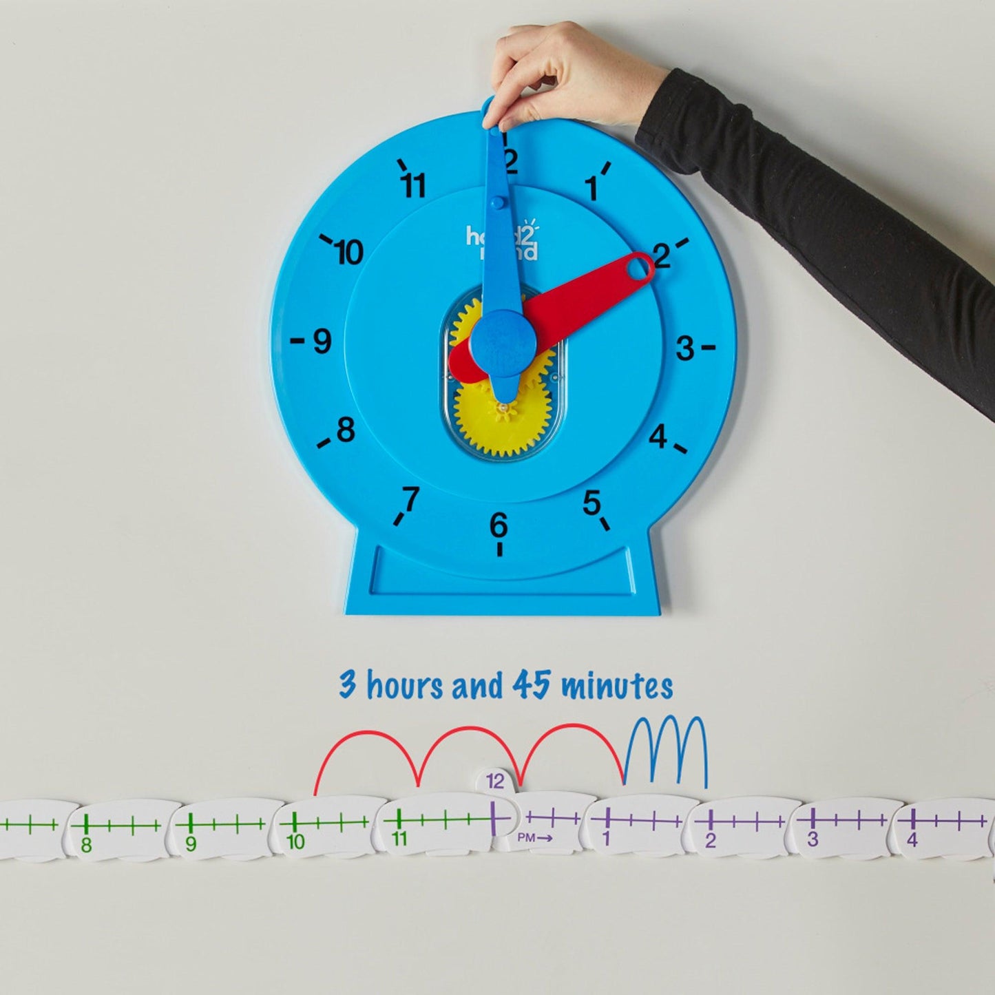 Magnetic Demonstration Advanced NumberLine Clock - Loomini