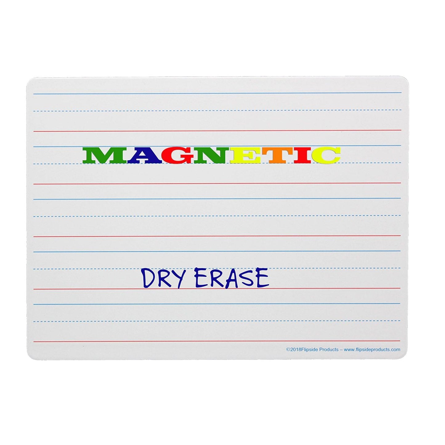 Magnetic Dry Erase Board, Two-Sided Ruled/Blank, 9" x 12", Pack of 3 - Loomini