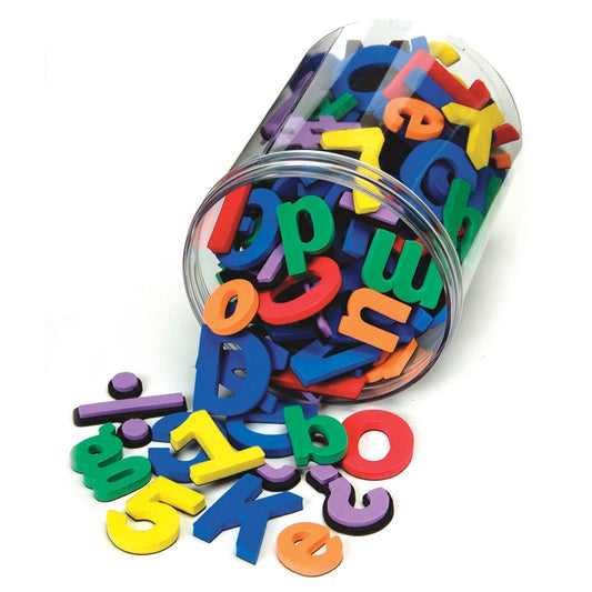 Magnetic Letters, Numbers & Symbols, Assorted Colors & Sizes, 130 Pieces - Loomini