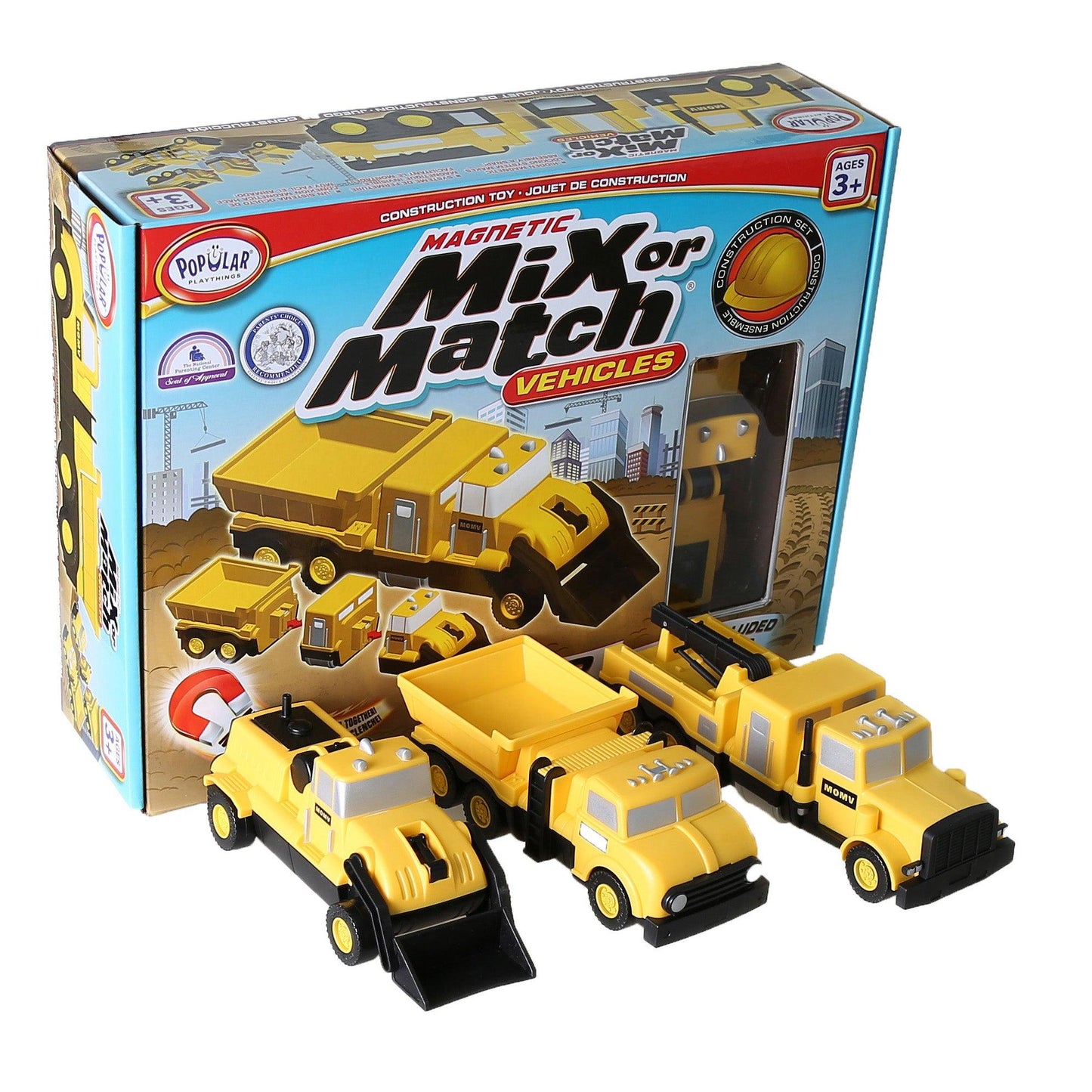 Magnetic Mix or Match® Vehicles, Construction - Loomini