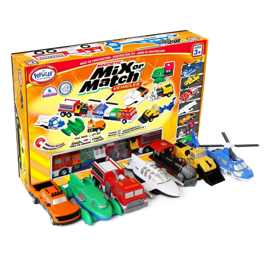 Magnetic Mix or Match Vehicles Deluxe 2 Popular Playthings