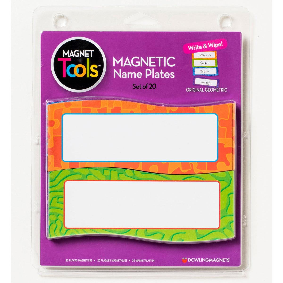 Magnetic Name Plates, 20 Per Pack, 2 Packs - Loomini