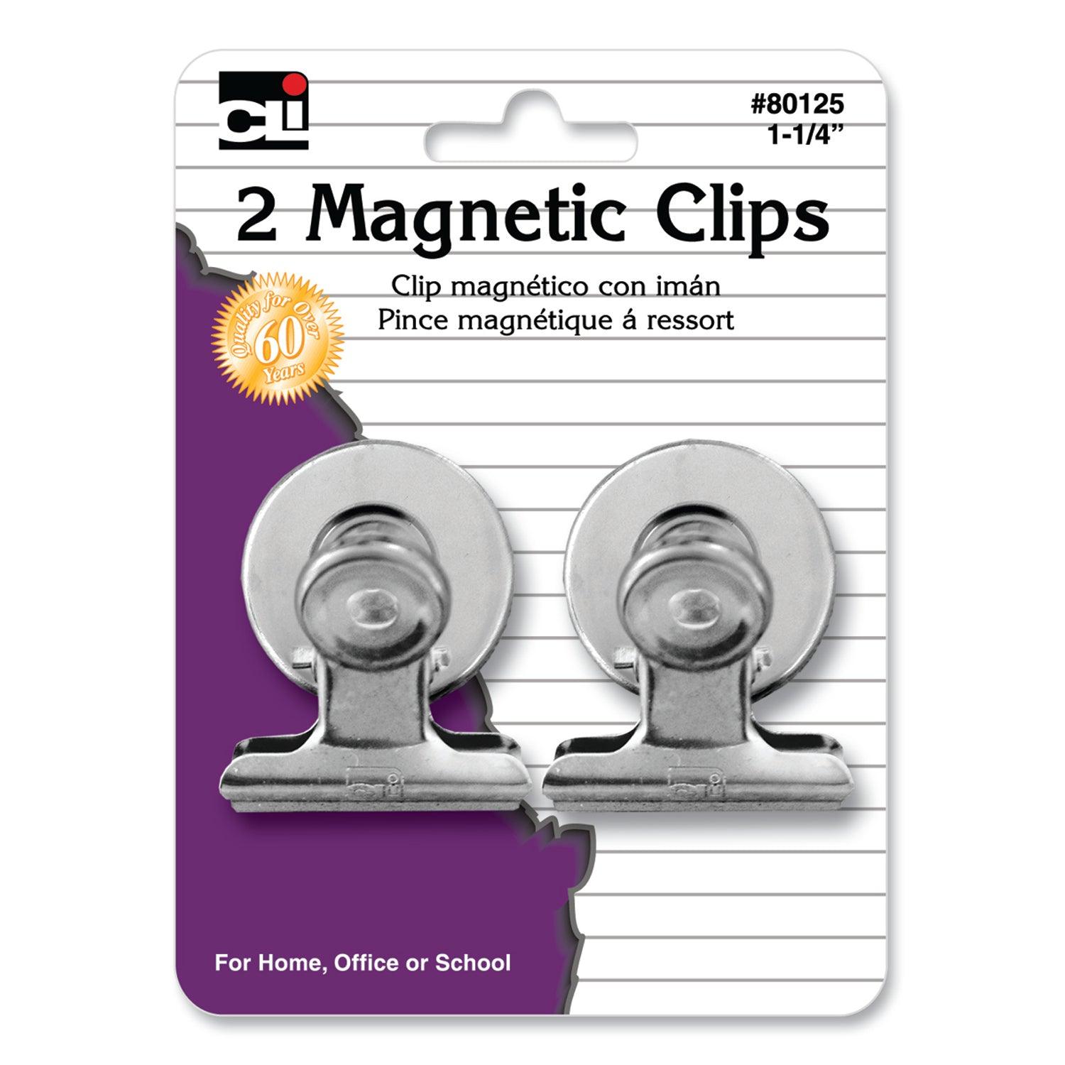 Magnetic Spring Clips, 2 Per Pack, 24 Packs - Loomini