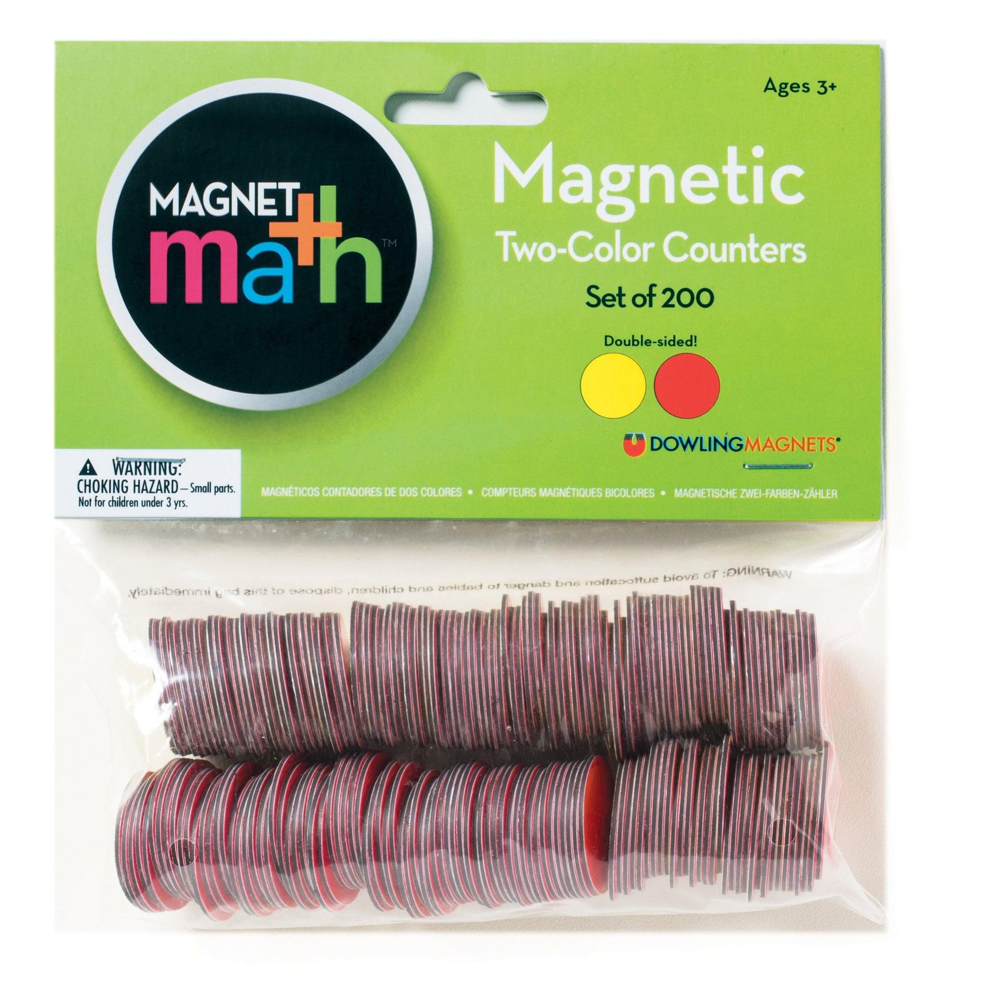 Magnetic Two-Color Counters, 200 Per Pack, 2 Packs - Loomini