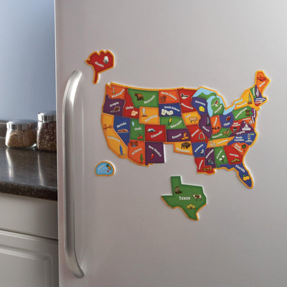 Magnetic U.S. Map Puzzle - Loomini