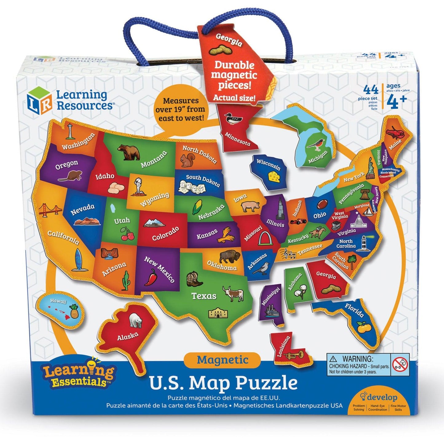 Magnetic U.S. Map Puzzle - Loomini