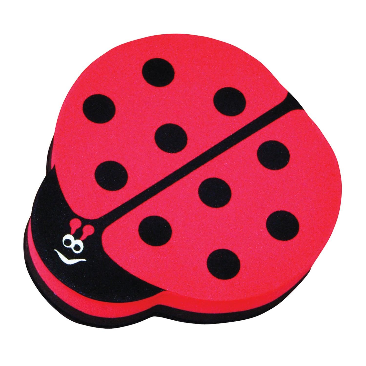 Magnetic Whiteboard Eraser, Ladybug, Pack of 6 - Loomini