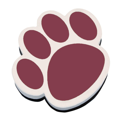 Magnetic Whiteboard Eraser, Maroon Paw,Pack of 6 - Loomini