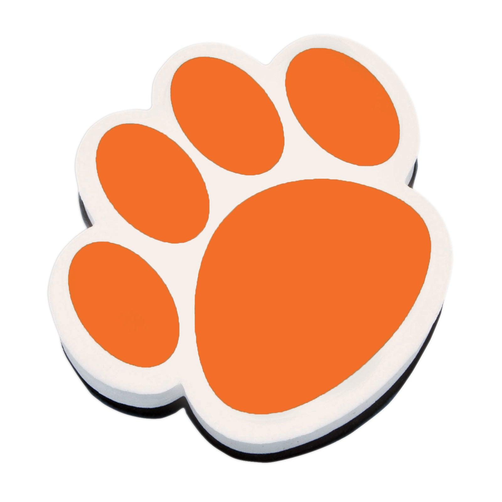 Magnetic Whiteboard Eraser, Orange Paw, Pack of 6 - Loomini