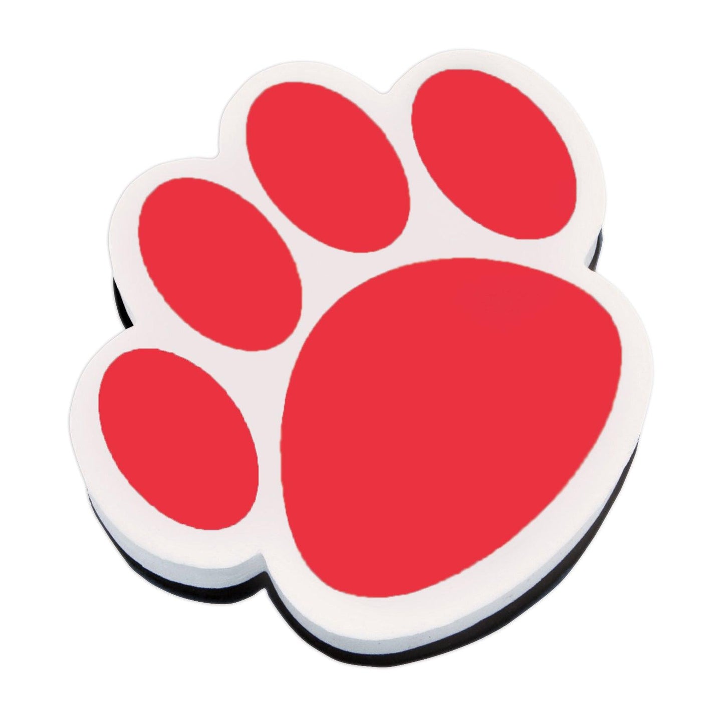 Magnetic Whiteboard Eraser, Red Paw, Pack of 6 - Loomini